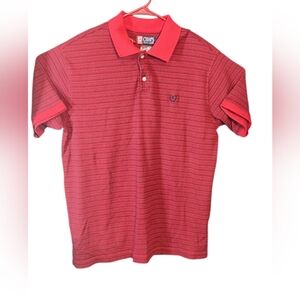 Chaps Men's Striped Red Polo Shirt